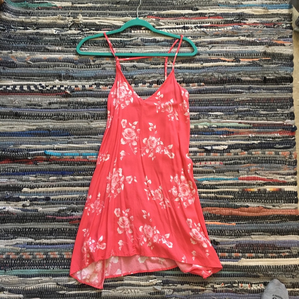 pink floral dress